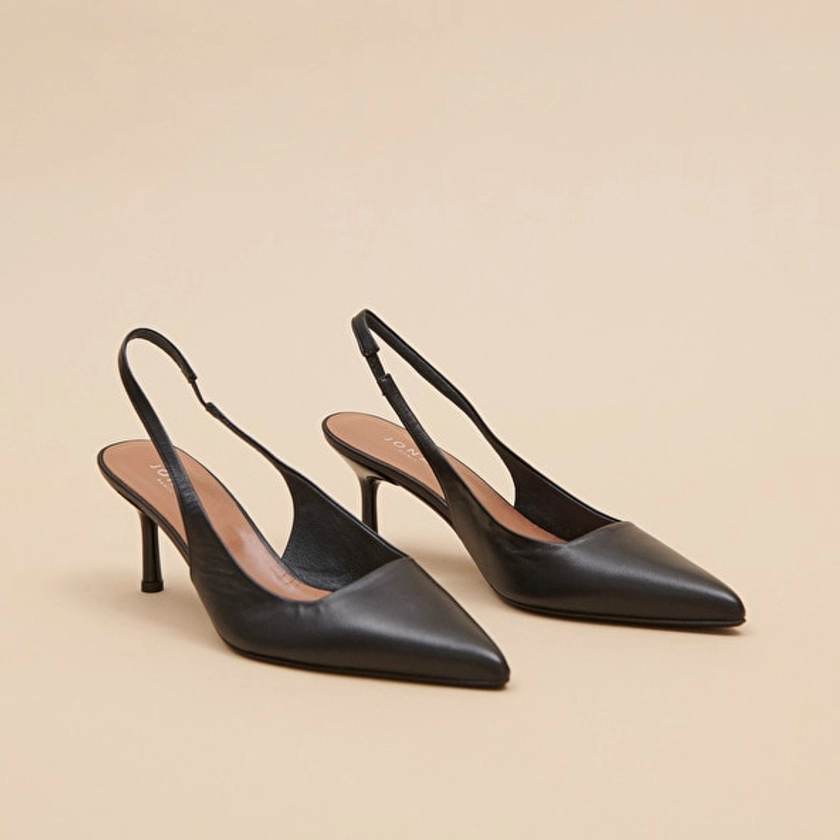 Escarpins à bouts pointus en cuir noir pour Femme | Jonak