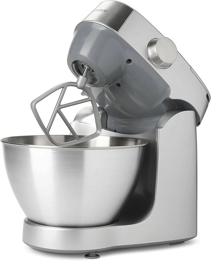 Kenwood Prospero Plus KHC29.A0SI Stand Mixer for Baking, Compact 4.3 Litre Bowl, 3 Bowl Tools, 1000 W, Silver