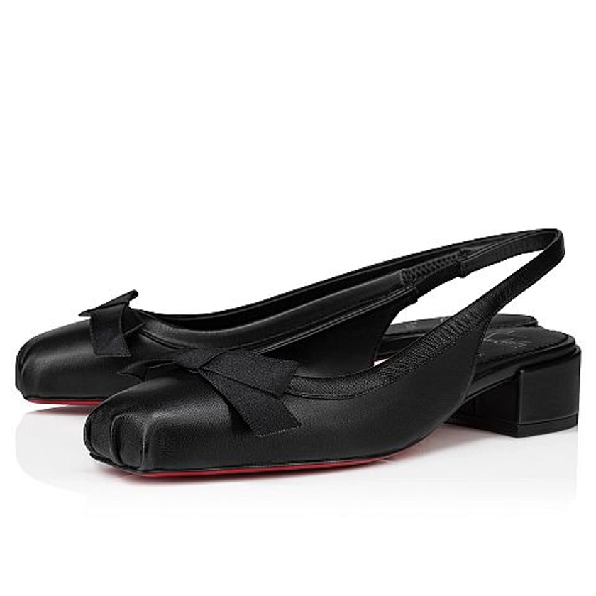 Mamaflirt Sling 30 Black Nappa leather - Women Shoes - Christian Louboutin