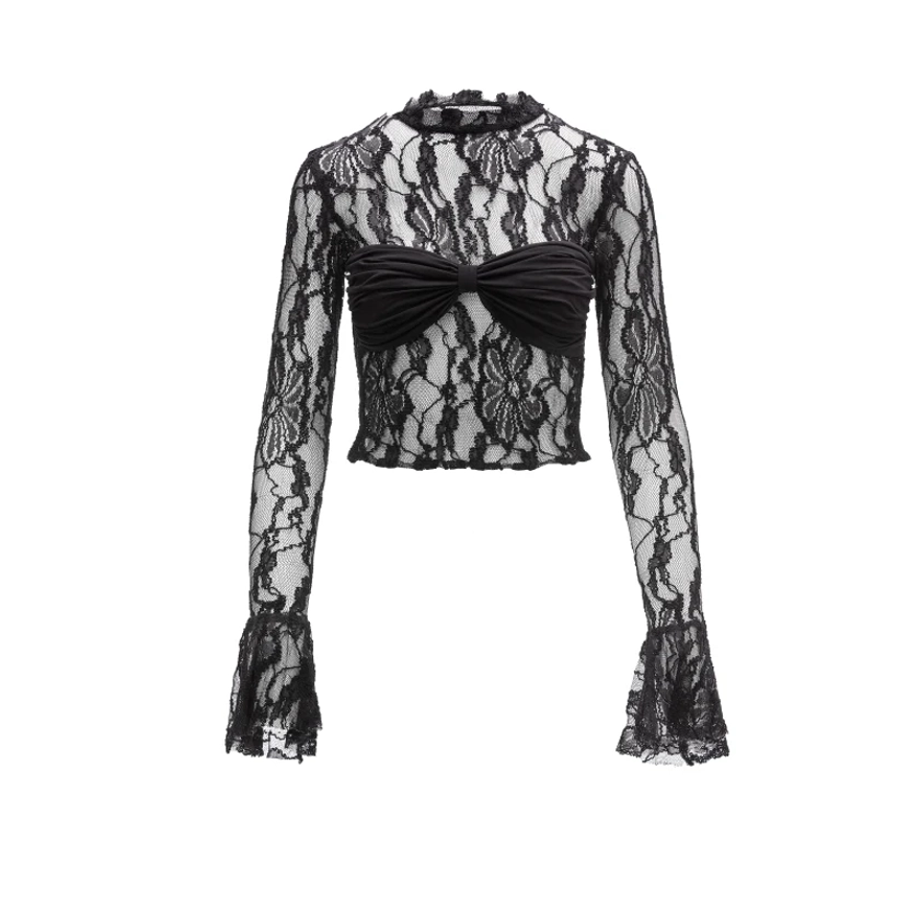 Ary Black Lace Top