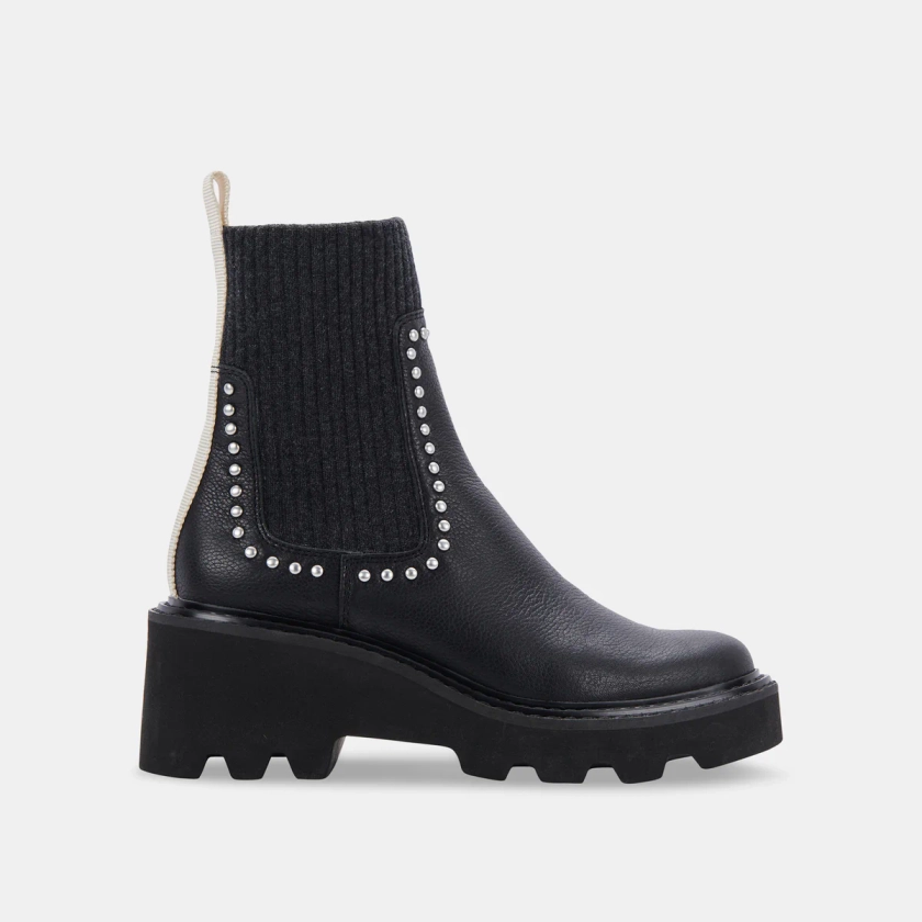 HOVEN STUD H2O BOOTS BLACK LEATHER