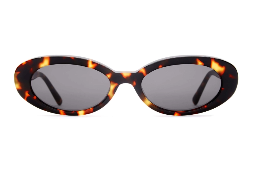 Crap® Eyewear | The Sweet Leaf Crystal Black Cherry Oval Sunglasses