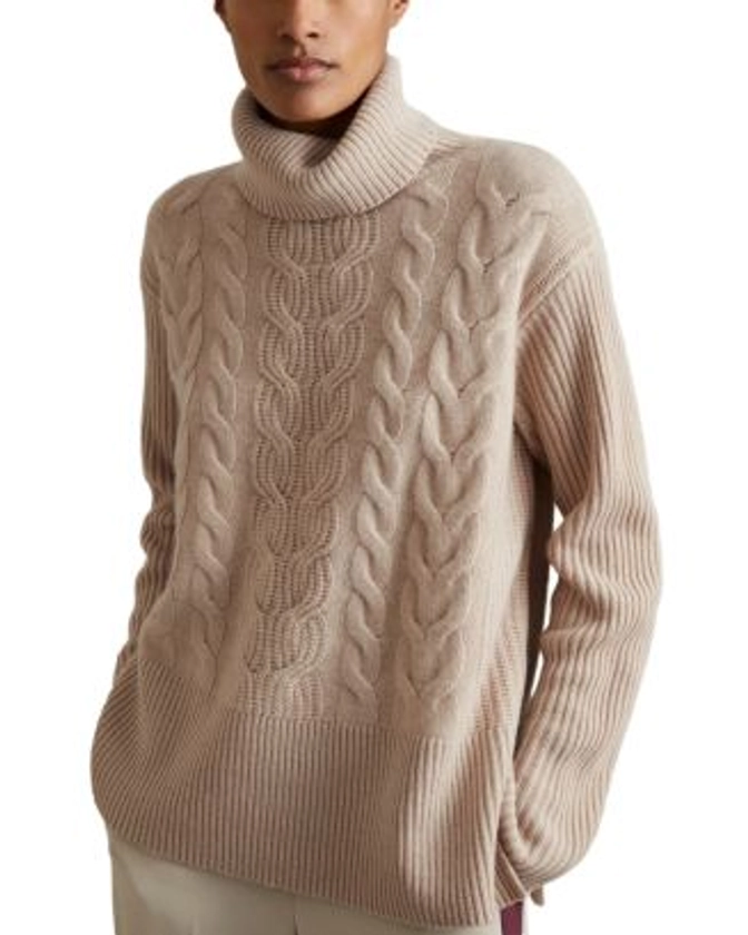 REISS Carina Cable Roll Neck Sweater | Bloomingdale's Women Sweaters 