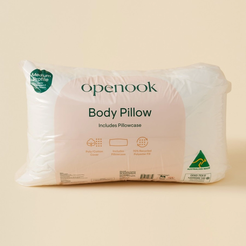 Openook Body Pillow with Pillowcase