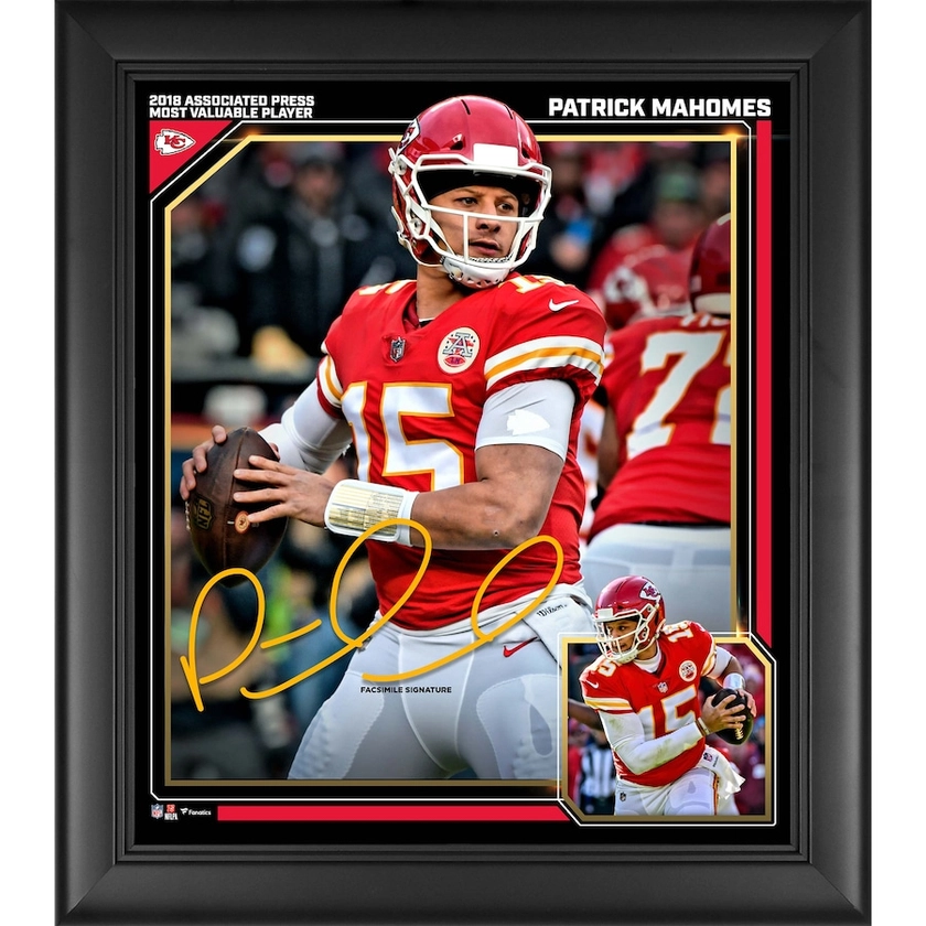 Kansas City Chiefs Patrick Mahomes Fanatics Authentic 2018 NFL MVP Framed 15" x 17" Collage - Facsimile Signature