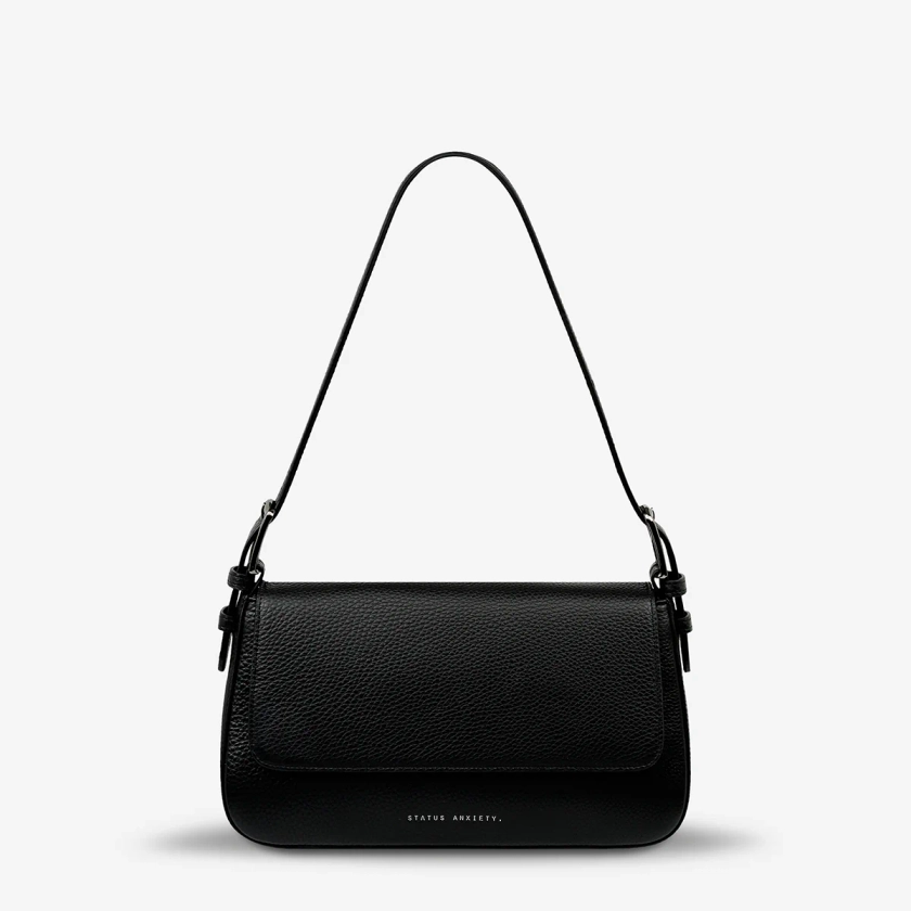 Figure You Out Women's Black Leather Bag | Status Anxiety®