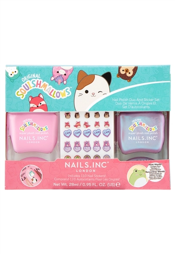 Squishmallows Collectible Nail Polish Duo And Sticker Set