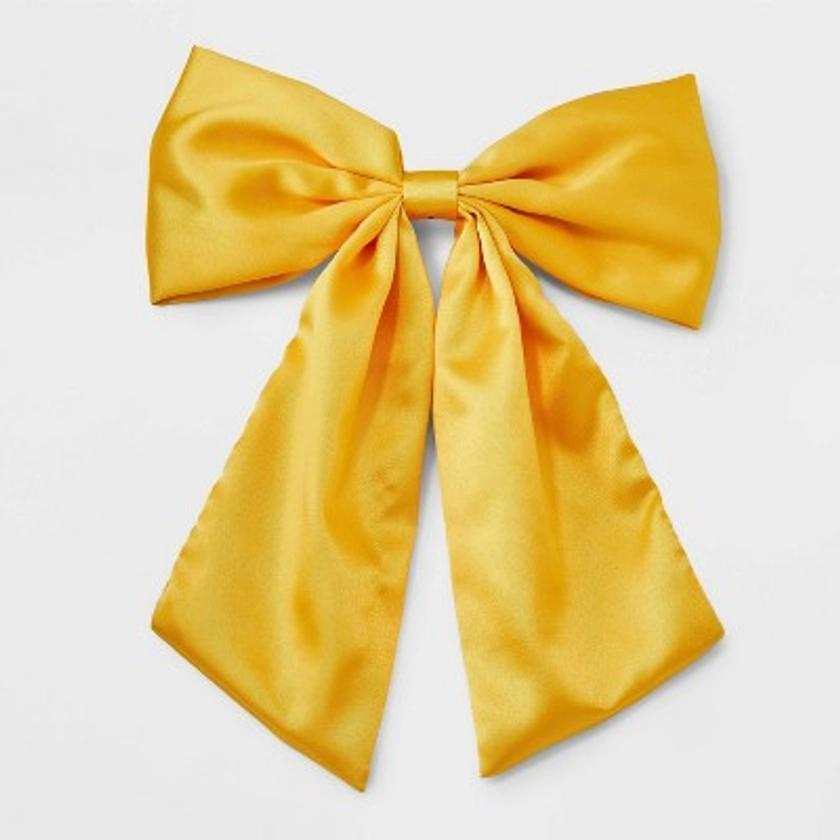 Satin Bow Hair Barrette - Wild Fable™ Yellow