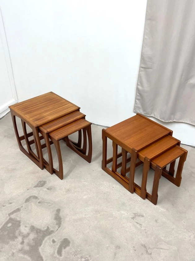 Tables gigognes scandinave en teck, 1960-1970