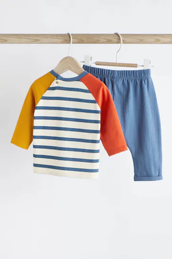 Blue Tractor Baby T-Shirt And Leggings 2 Piece Set