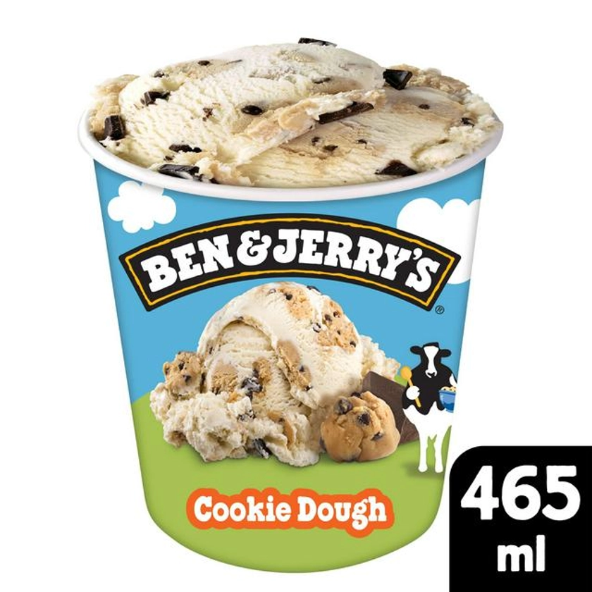 Ben & Jerry's Cookie Dough Vanilla Ice Cream Tub 465ml | Sainsbury's
