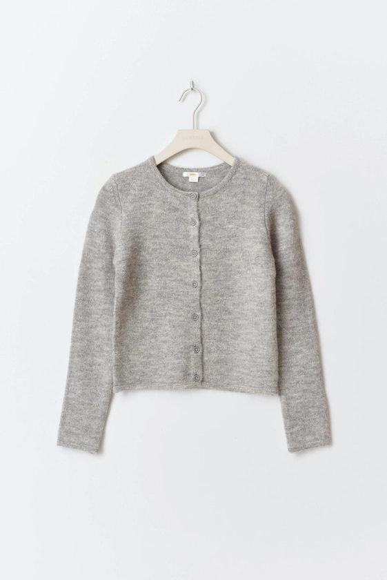 Knitted cardigan - Grijsv - Gina Tricot