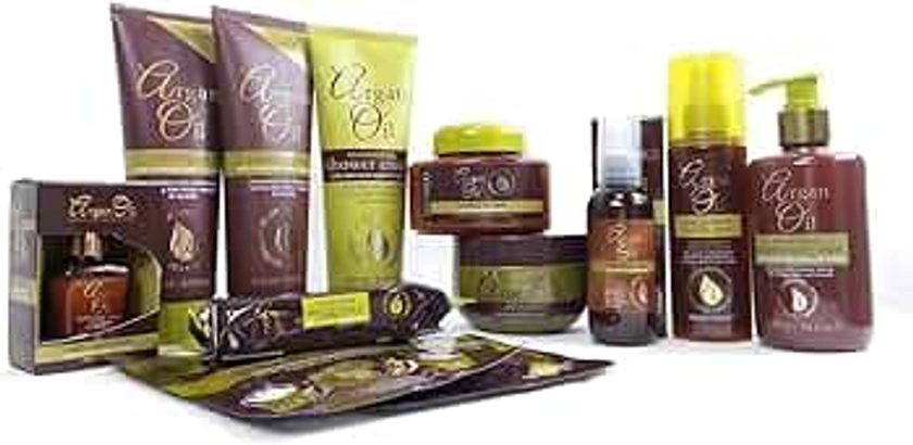 HighAtlas Bundle - Argan Oil Complete Range Deluxe Pampering Spa Set - Moroccan Argan Oil Treatment Gift Set