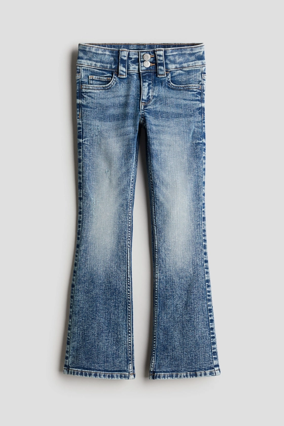 Bootcut Low Jeans - Lage taille - Normale lengte - Denimzwart - KINDEREN | H&M NL