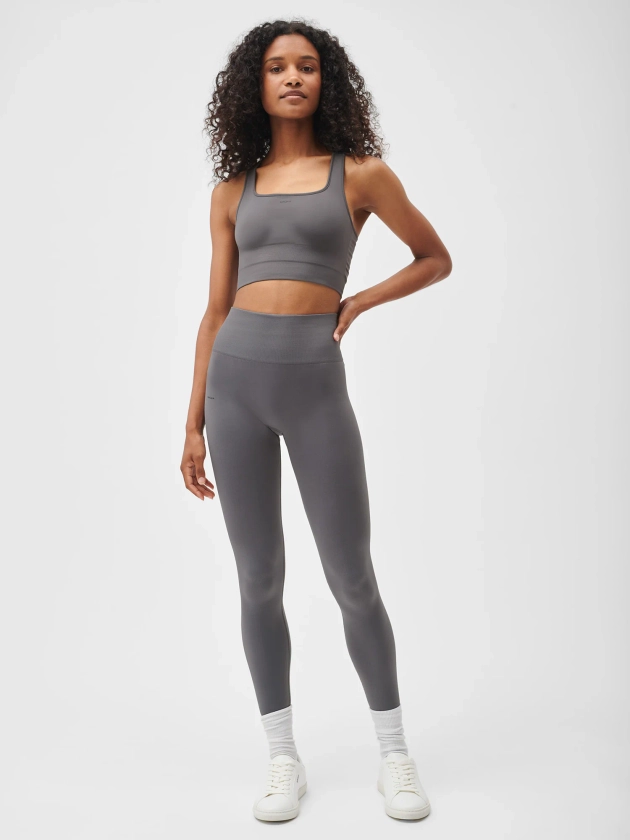 Women's Plant-stretch Compressive Leggings - Volcanic Grey 