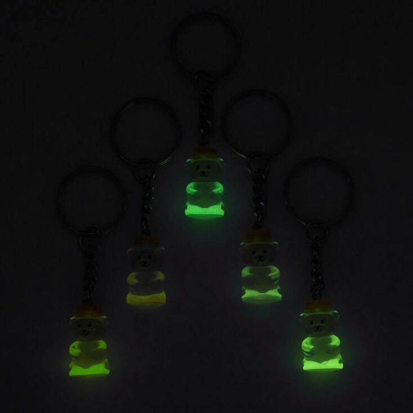 Best Friends Honey Bears Glow In The Dark Keyrings - 5 Pack