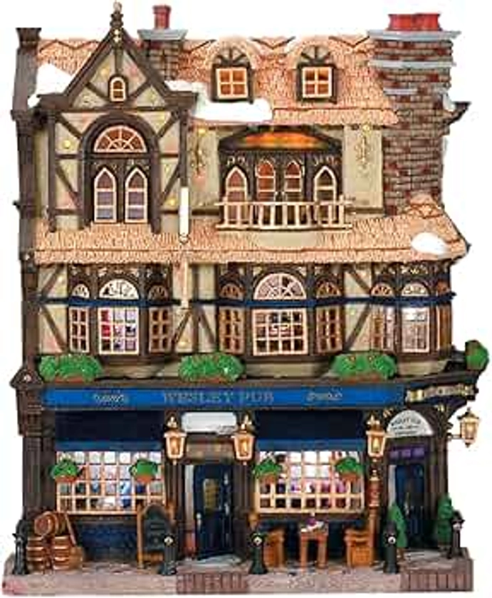 Lemax Christmas Village Wesley Pub Battery-Operated (4.5V) - 45099