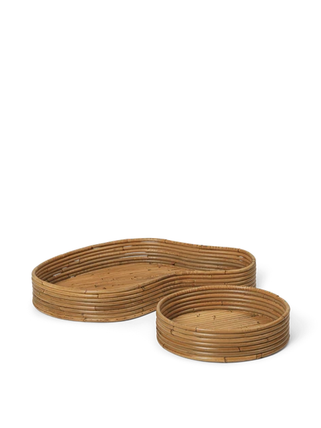Isola Trays - Set of 2 - Natural Stained | ferm LIVING