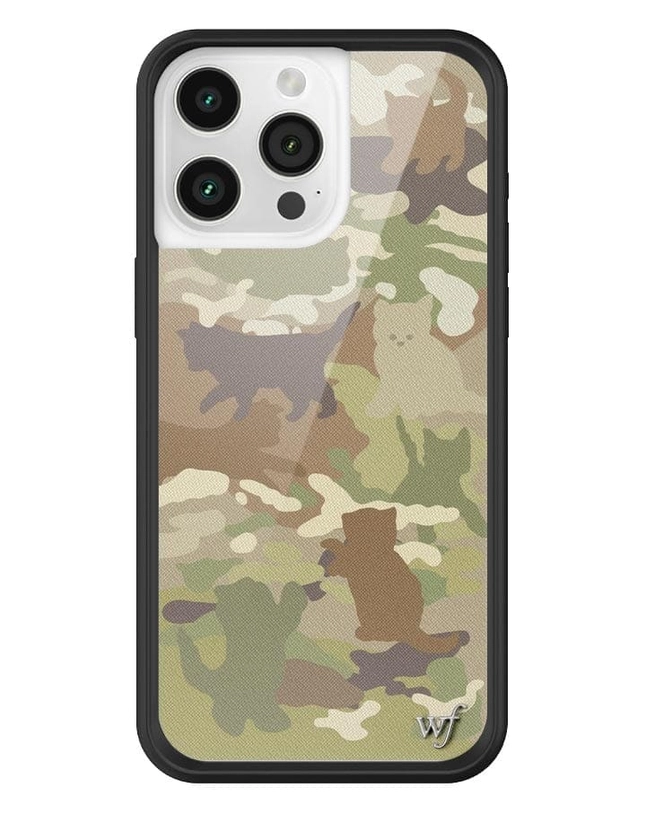 Wildflower Cat Camo iPhone Case