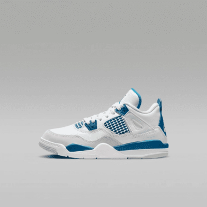 Jordan 4 Retro "Industrial Blue" Little Kids' Shoes. Nike.com