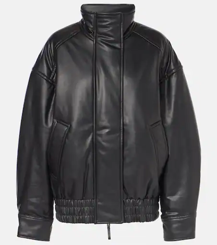 Bomberjacke aus Lederimitat in Schwarz - Acne Studios | Mytheresa