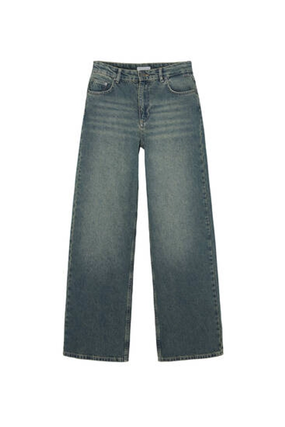 Washed straight-fit jeans - pull&bear