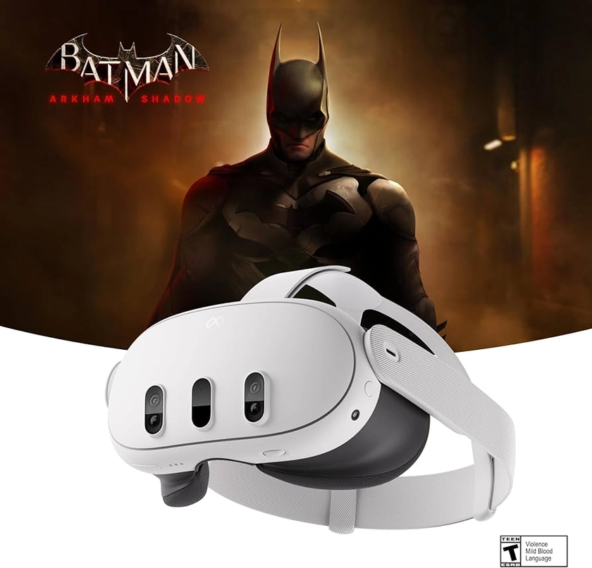 Meta Quest 3 512GB — The Most Powerful Quest — Ultimate Mixed Reality Experiences — Get Batman: Arkham Shadow and a 3-Month Trial of Meta Quest+ Included