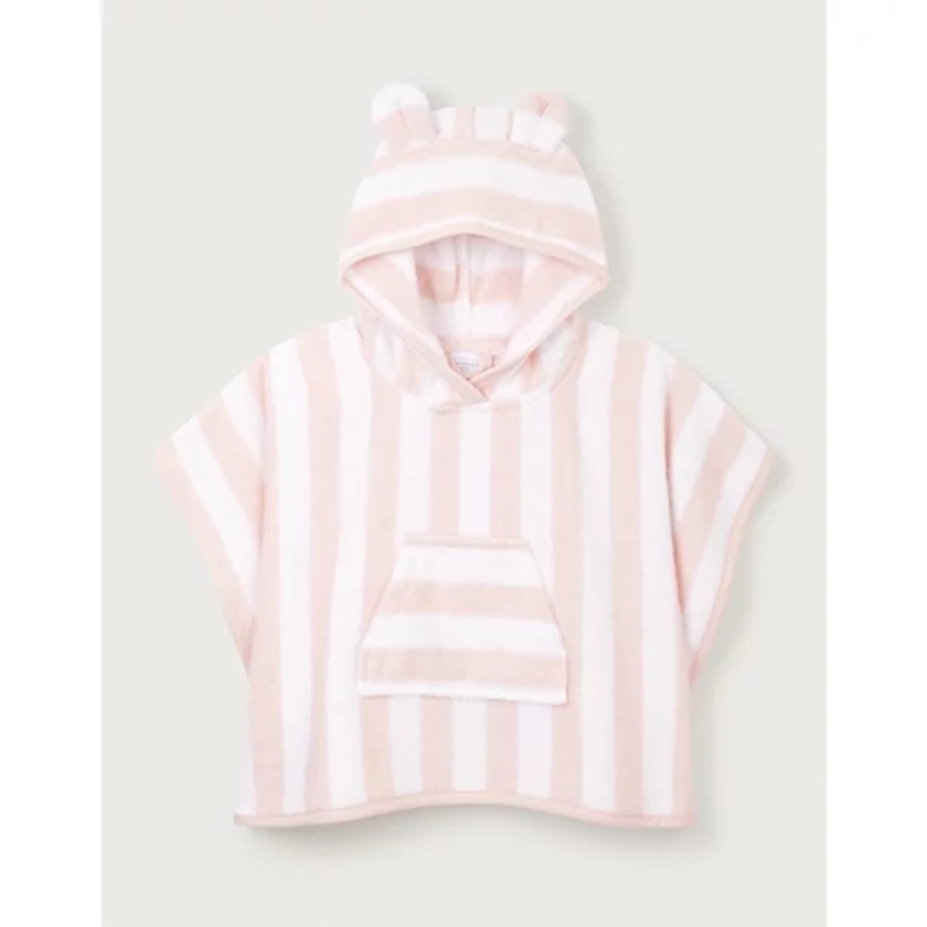 Organic Cotton Pink Stripe Towelling Hoodie (0—6yrs) | New In Baby | The White Company