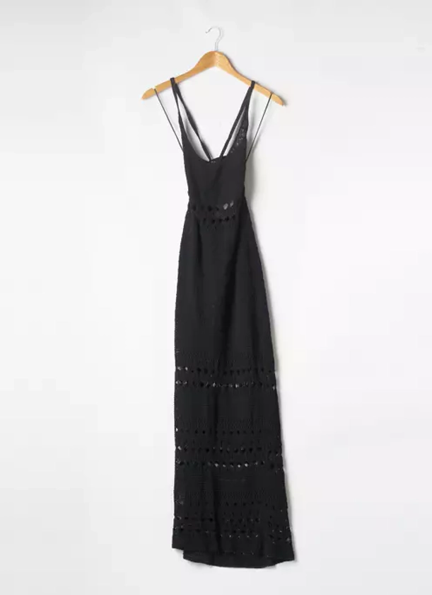 Mango Robes Longues Femme de couleur noir 2201695-noir00 - Modz