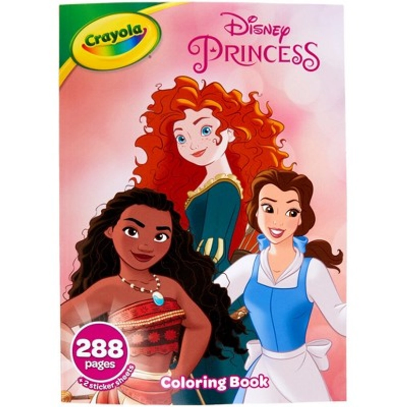 Crayola 288pg Disney Princess Coloring Book with Sticker Sheets