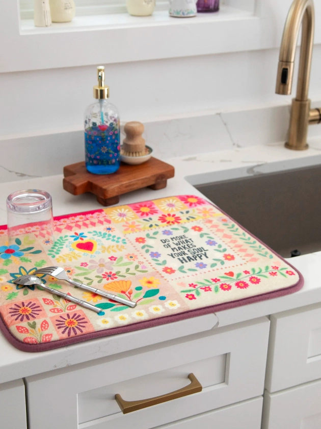 Reversible Dish Drying Mat - Borders – Natural Life