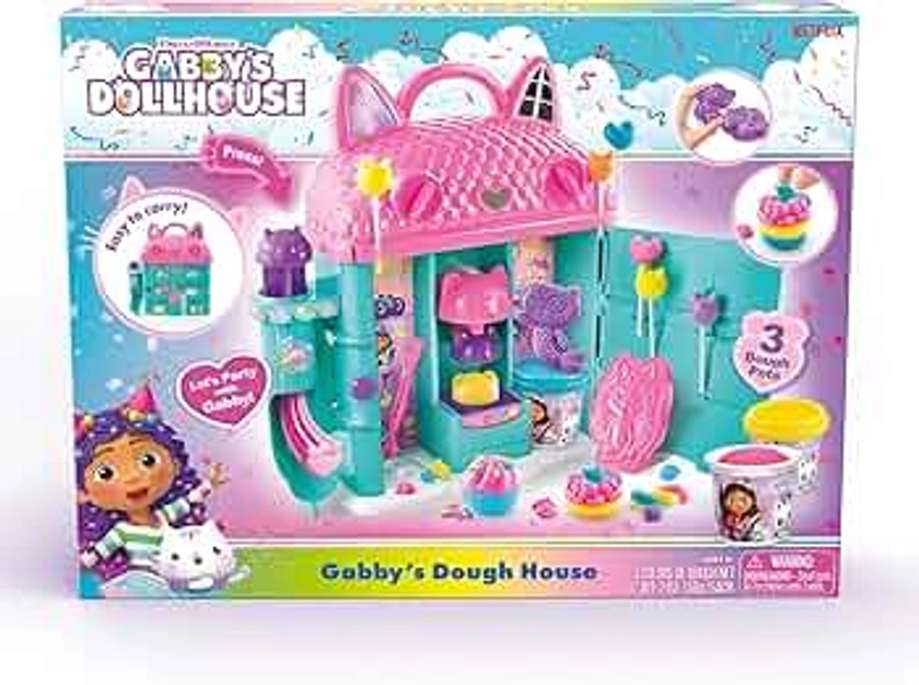 Canal Toys Gabby’s Dollhouse ™ Dough House! Have a cat-Tastic time Sculpting, molding, and Shaping Colorful Dough and Decoration Gabby’s Dough House! Easy Storage and Portability! Ages 4+