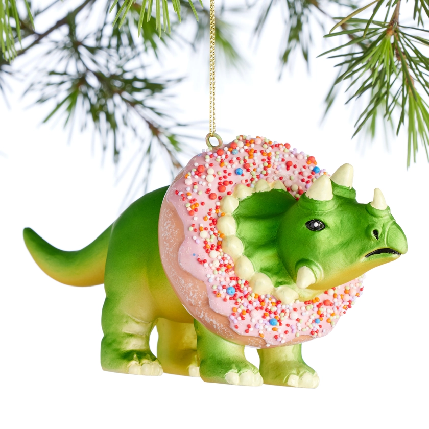 Glass Donut Dinosaur Ornament - World Market