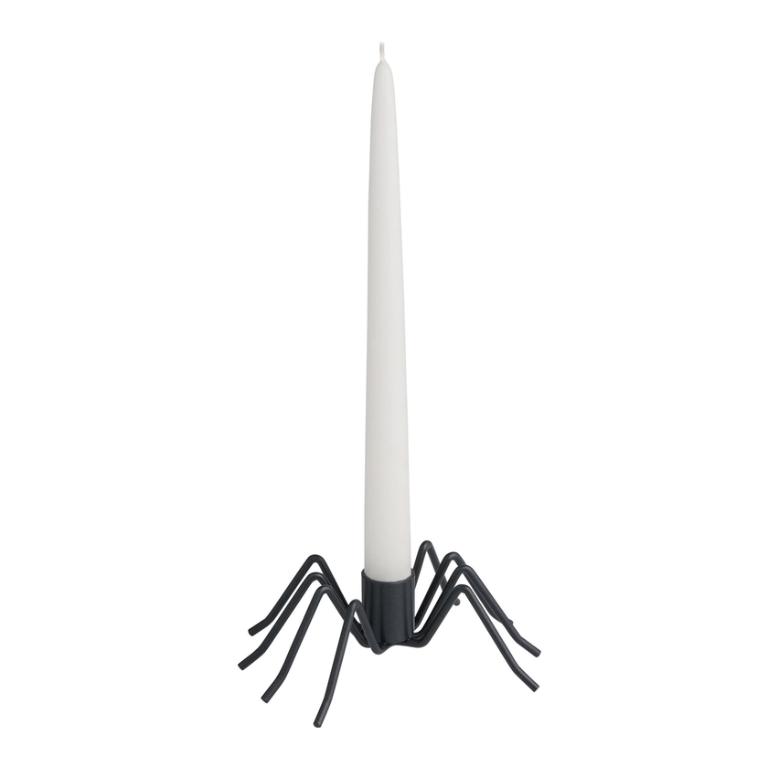 Black Metal Spider Taper Candle Holder - World Market