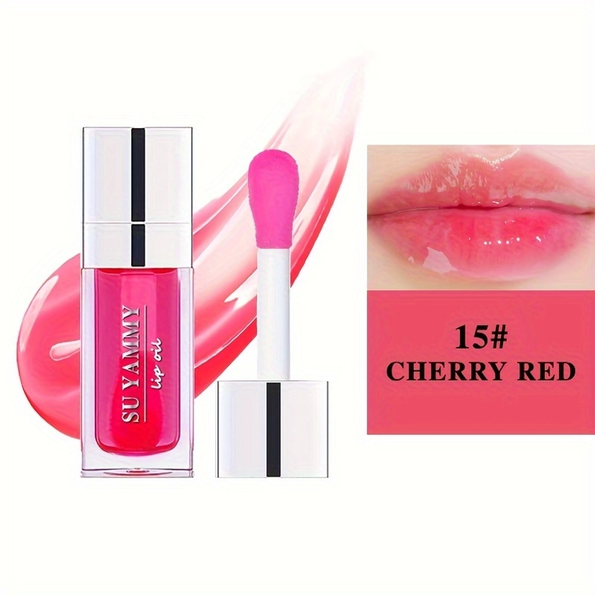 5 Shades Hydrating Lip Glow Oil Lip Gloss, Moisturizing Transparent Liquid Lip Balm, Natural Lip Enhancer, Make Lips Fuller And Moisturized Valentine'