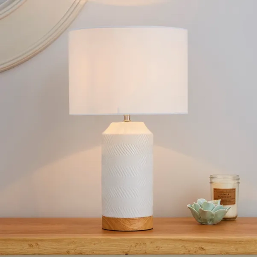 Bibi Ceramic White Table Lamp