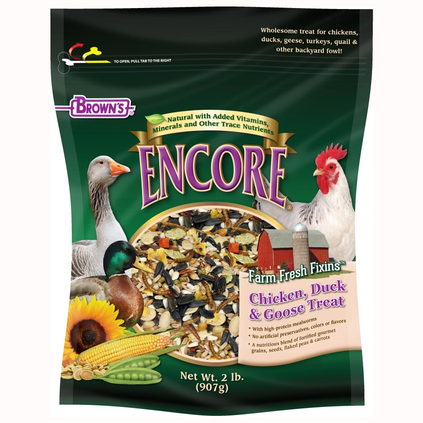 Brown's Encore Natural Farm Fresh Fixins Chicken, Duck & Goose Treat, 2 lbs. | Petco