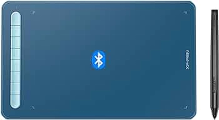 XP-PEN Tablette Graphique Wireless Deco MW Bluetooth avec X3 Stylet 8 Touches de Raccourci en 8x5 Pouces Compatible Windows Mac Android Chrome OS et Linux - Bleu