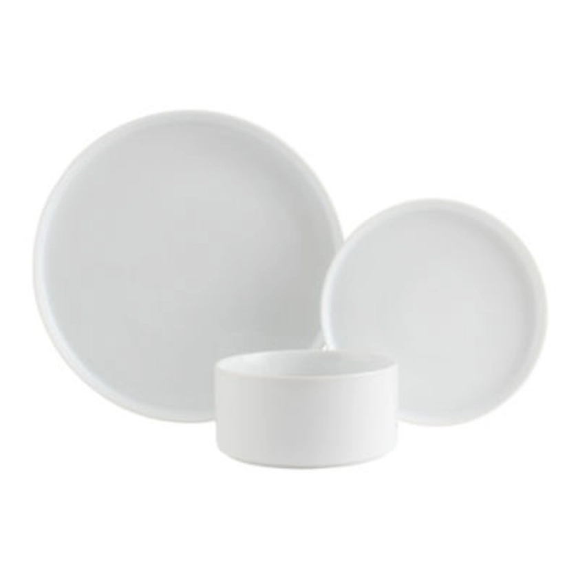 George Home White Simple Dinner Set 12 Piece - ASDA Groceries