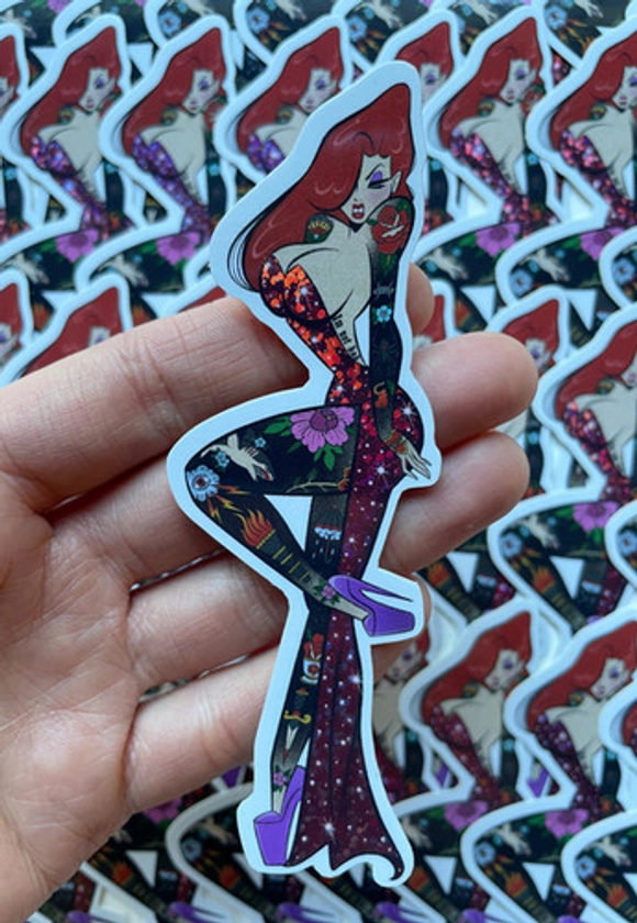 Alt Jessica Rabbit Sticker | Bloodknotcollective