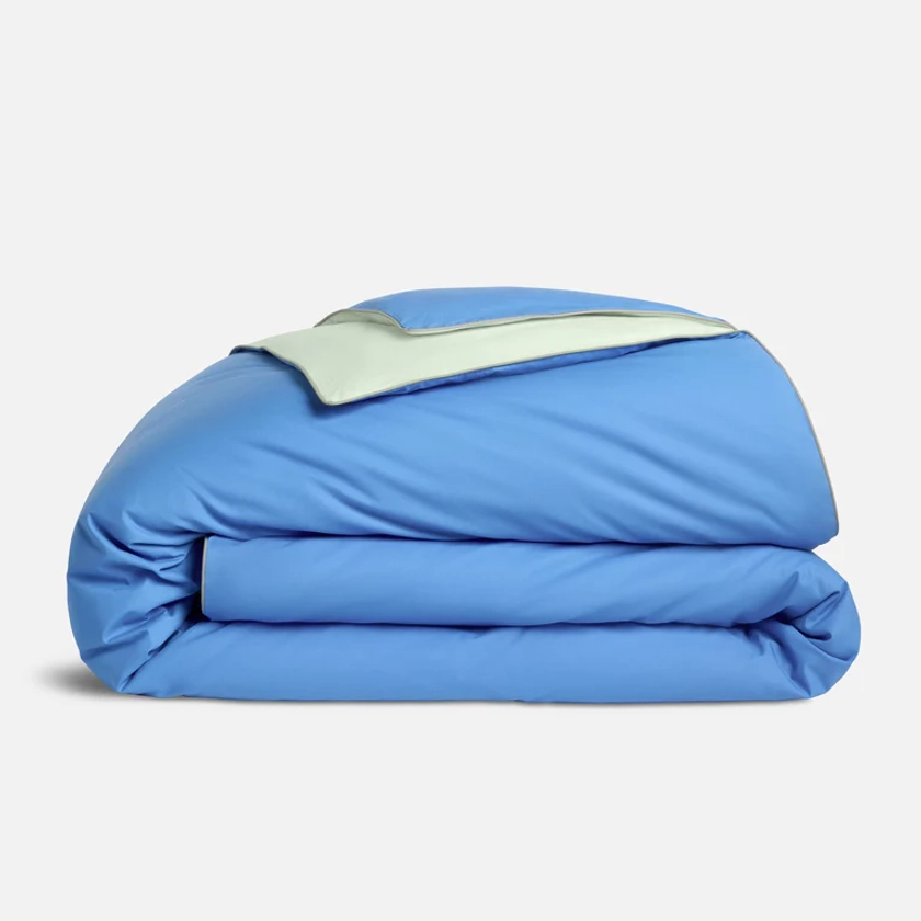 Piped Classic Percale Duvet Cover