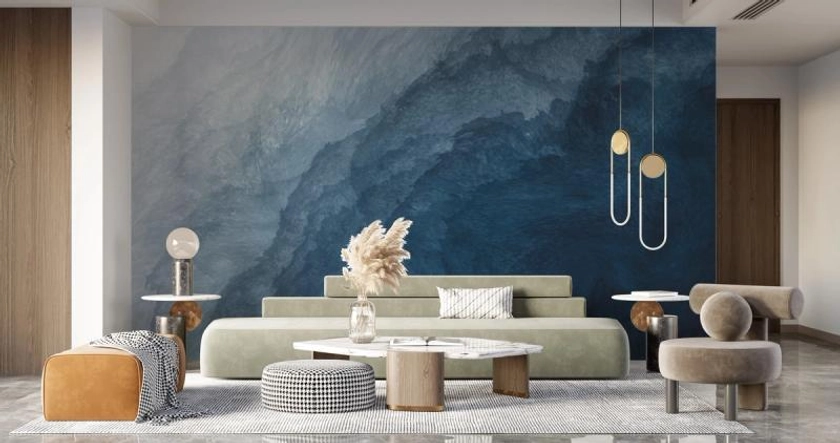 Indigo Ocean papier peint panoramique ➡ 100% sans PVC et non toxique