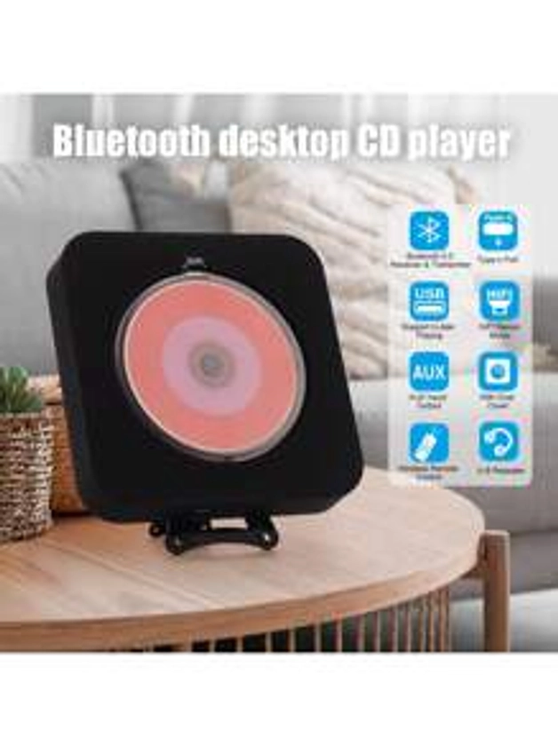 Bluetooth CD Player With Speakers, Rechargeable CD Player For Home