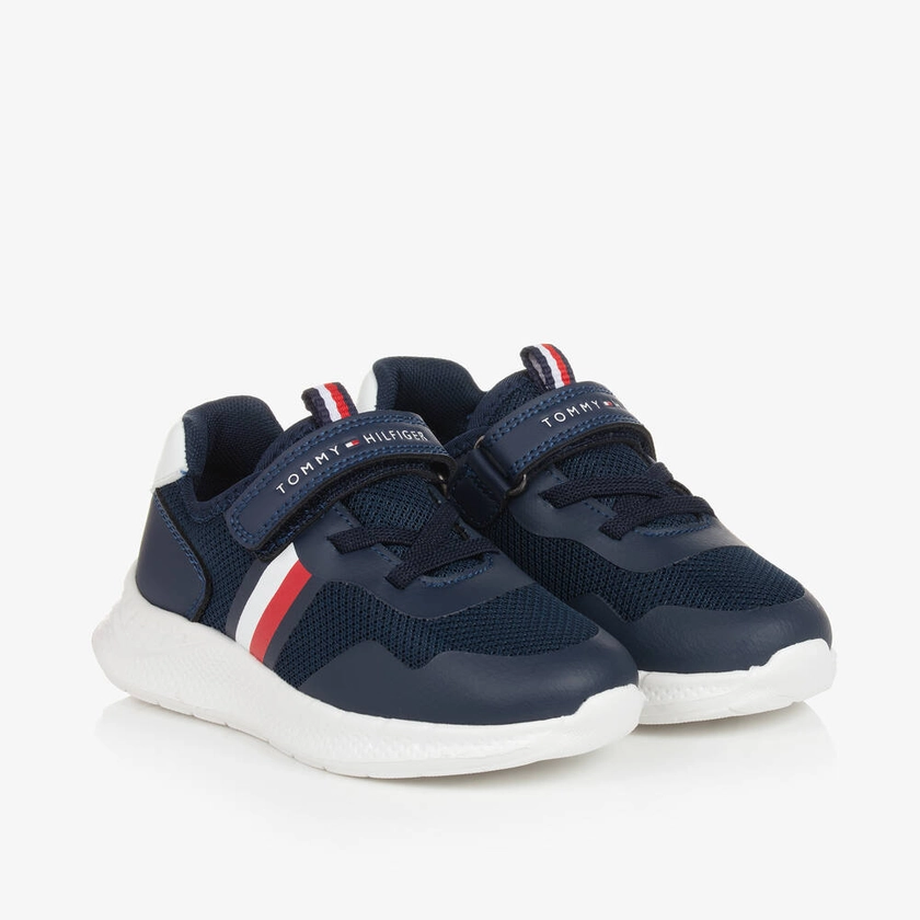 Tommy Hilfiger Boys Navy Blue Velcro Trainers