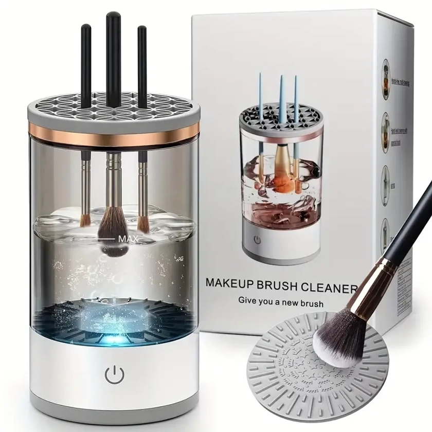 Hot ] Makeup Brush Cleaner Usb Powered - Temu Australia