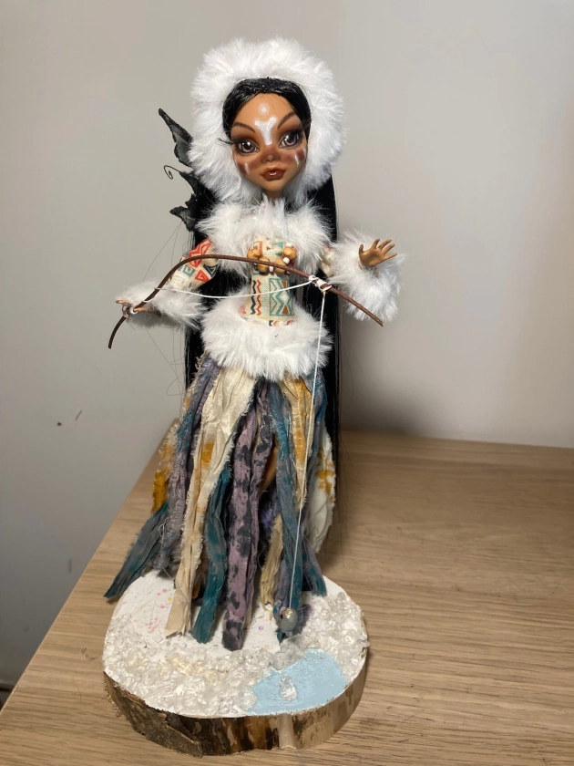 OOAK Monster High Repaint The Ice Fairy Art Doll.