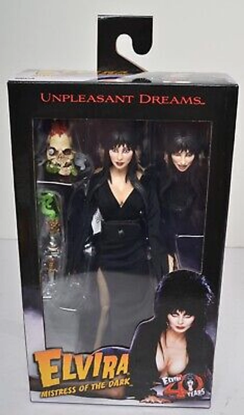 ELVIRA MISTRESS OF THE DARK 8" Cloth Action Figure NECA US SHIP NEW