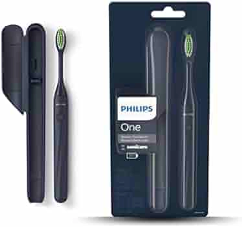 Philips One Battery Toothbrush - Electric Toothbrush in Midnight Blue (Model HY1100/04)