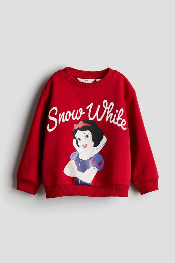 Printed sweatshirt - Red/Snow White - Kids | H&M GB
