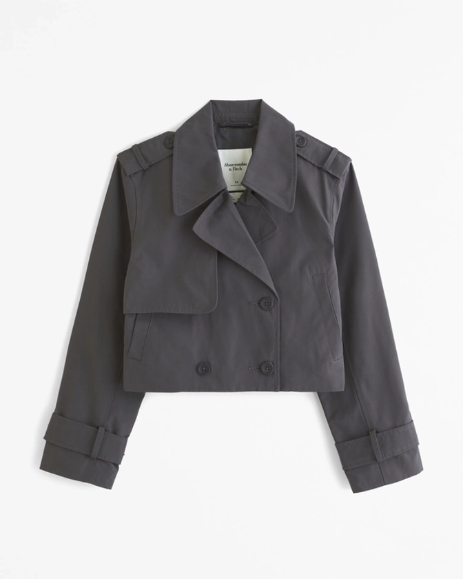 Women's Cropped Trench Coat | Women's Coats & Jackets | Abercrombie.com